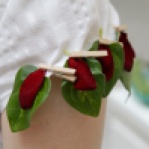 Rose petal and leaf sleeve edging
